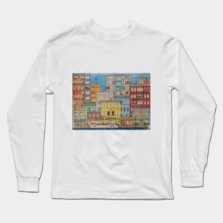 CesarVille River Waterfront Scene Long Sleeve T-Shirt